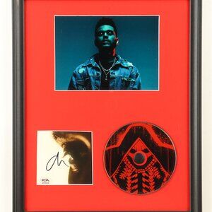 The Weeknd Signed framed Hurry Up Tomorrow CD Album Insert Display With disc PSA